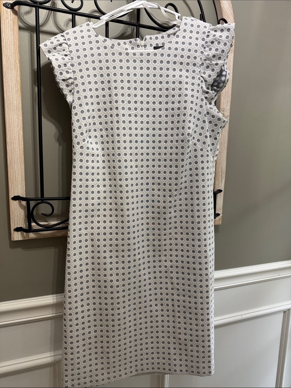Jessica Howard White Eyelet Midi Shift Dress 14 wedding business